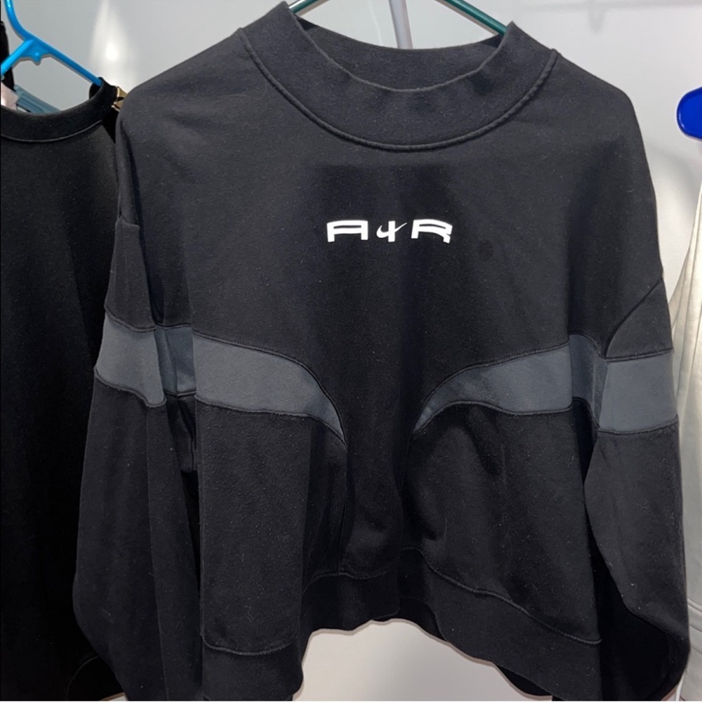 Nike Black Sweatshirt with Gray Stripes